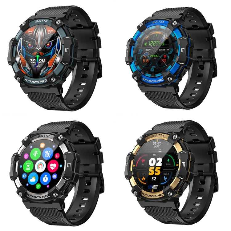 LOKMAT ATTACK 2 PRO 1.39-Inch 5ATM Water-resistant Wellness Tracking Bluetooth Smart Watch(Silver)
