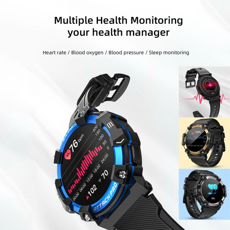 LOKMAT ATTACK 2 PRO 1.39-Inch 5ATM Water-resistant Wellness Tracking Bluetooth Smart Watch(Silver)