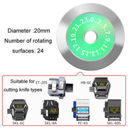 20mm 24 Rotating Surface Fiber Optic Cutting Knife Replacement Tungsten Steel Blade