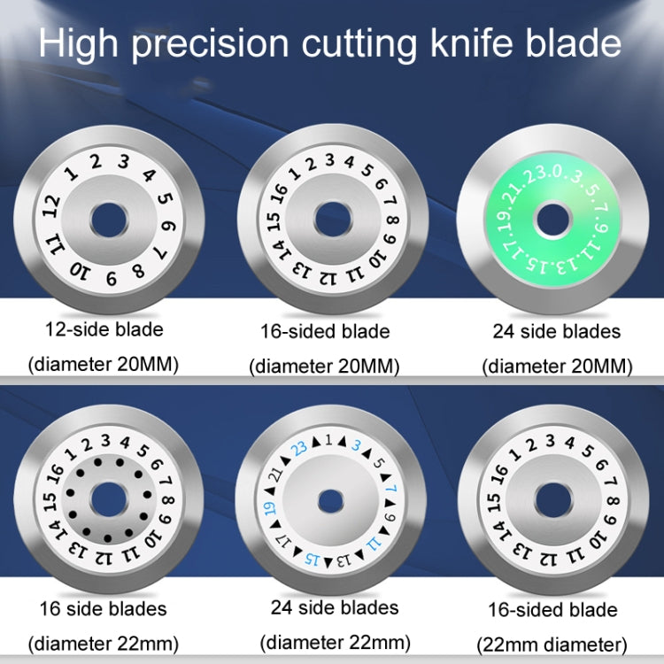 22mm 16 Rotating Surface With Hole Fiber Optic Cutting Knife Replacement Tungsten Steel Blade