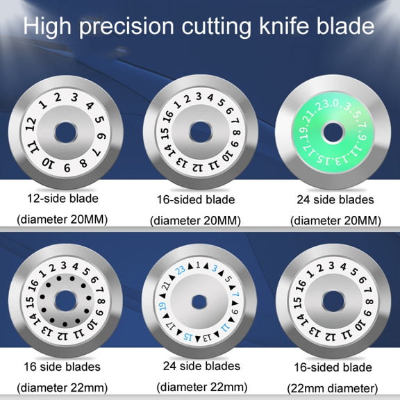 22mm 16 Rotating Surface With Hole Fiber Optic Cutting Knife Replacement Tungsten Steel Blade