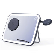 15W 3-in-1 MagSafe Magnetic Folding LED Makeup Mirror Night Light Wireless Charger(Black)