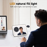 15W 3-in-1 MagSafe Magnetic Folding LED Makeup Mirror Night Light Wireless Charger(White)