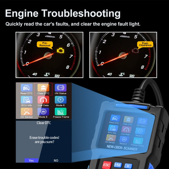 Automobile Fault Diagnostic Instrument OBD2 Engine Tester ELM327(T200)