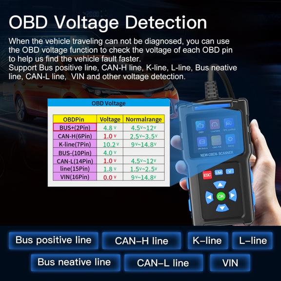 Automobile Fault Diagnostic Instrument OBD2 Engine Tester ELM327(T200)