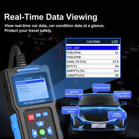 Automobile Fault Diagnostic Instrument OBD2 Engine Tester ELM327(T200)