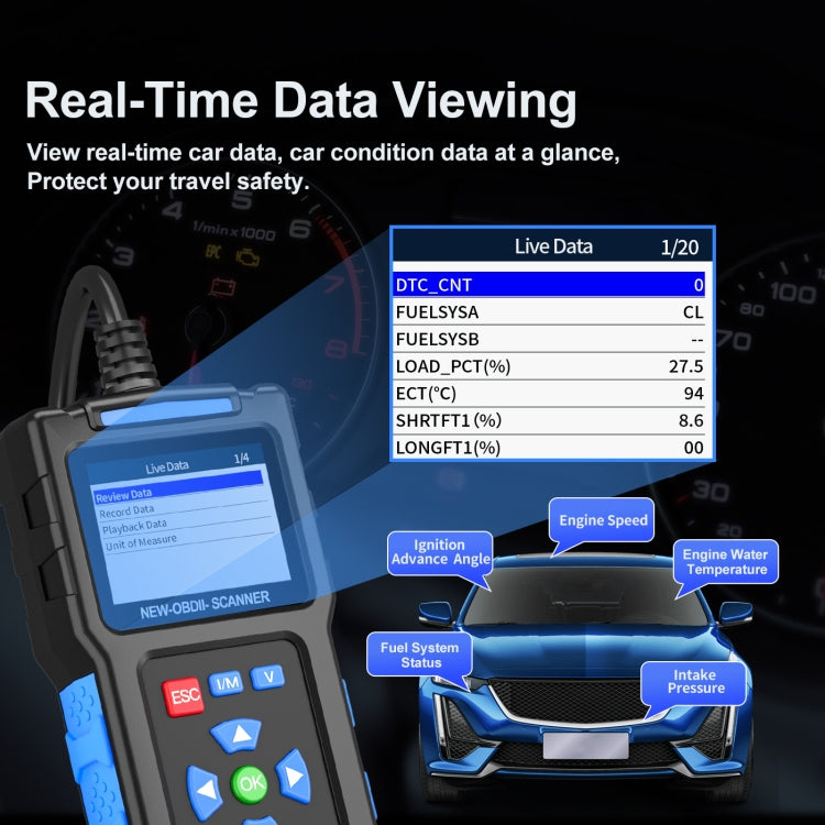 Automobile Fault Diagnostic Instrument OBD2 Engine Tester ELM327(T200)