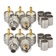 10pcs /Pack UHF Male Crimp Adapter RF Copper Shaft Connector - Connectors by PMC TechLife | Online Shopping South Africa | PMC TechLife | Buy Now Pay Later Mobicred
