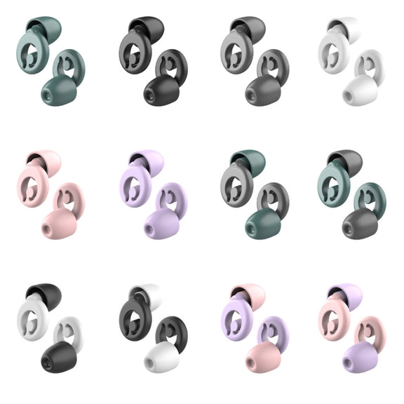 Silicone Sleep Soundproof Noise Reducing Earplugs Swimming Water-resistant Earplugs(Green)