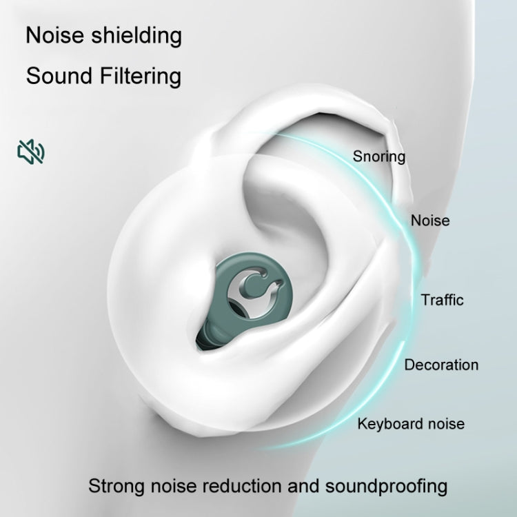 Silicone Sleep Soundproof Noise Reducing Earplugs Swimming Water-resistant Earplugs(Black)