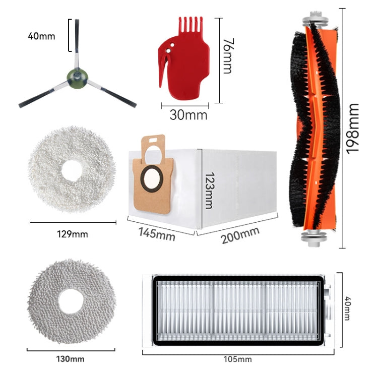 For Dreame L20 Ultra / X20 Pro / X20 Pro Plus Robot Vacuum Accessories 1 White Rag