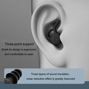 Noise Canceling Sleeping Earplugs Triple Layer Soundproofing Silicone Swimming Earplugs(Black)