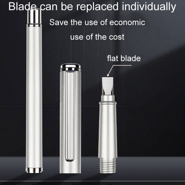 Tungsten Steel Fiber Cutting Knife Pen Type Portable Bare Fiber Cutter, Style: Flat Blade