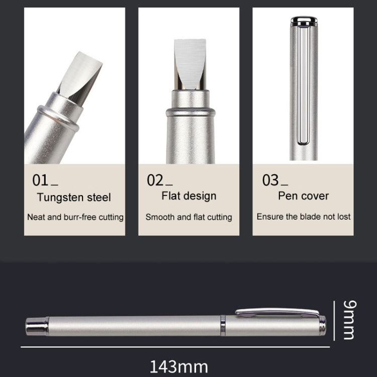 Tungsten Steel Fiber Cutting Knife Pen Type Portable Bare Fiber Cutter, Style: Flat Blade