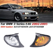 For 2002-2005 BMW 3 Series E46 Car Front Corner Parking Turn Signal Lights(Yellow Right OE 63137165860)
