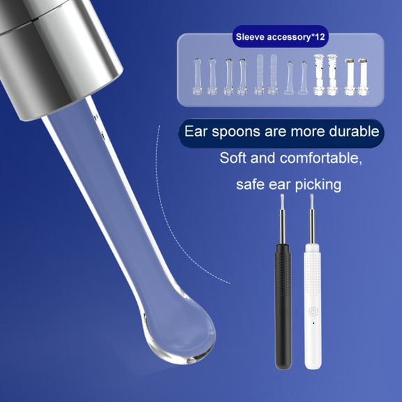 Household Visual Ear Excavator High-Definition Ear Wax Removal Picking Stick(White)