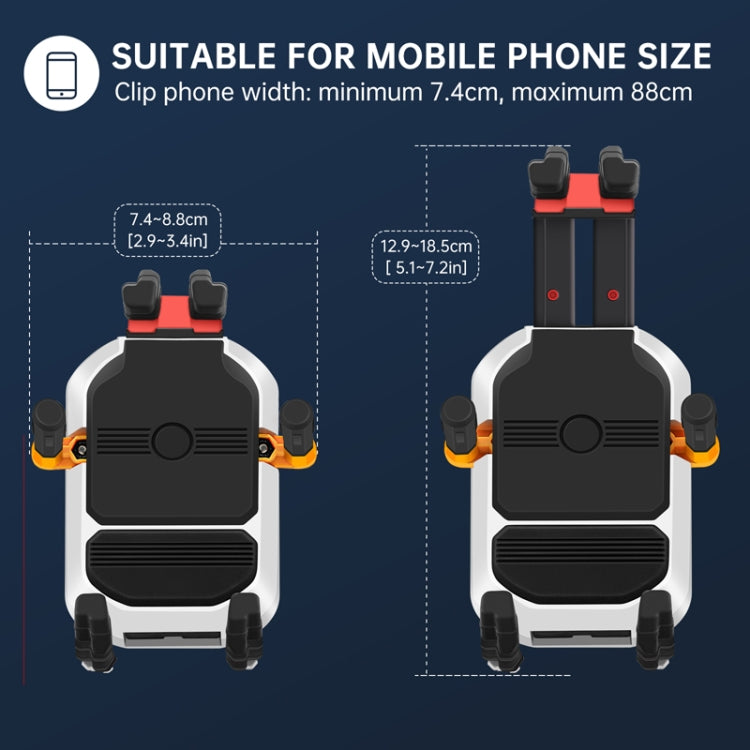 Colorful Motorcycle Shock-absorbing Navigation Mobile Phone Holder(Mirror Mount)