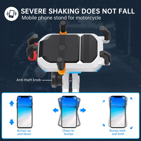 Colorful Motorcycle Shock-absorbing Navigation Mobile Phone Holder(Mirror Mount)