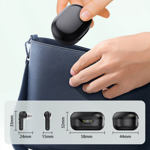 1pair Rechargeable In-Ear Hearing Aid Elderly Sound Amplifier(Black)