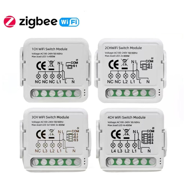 4CH Zigbee Smart Switch Module For Alexa / Google Home / Tuya Smart Life APP
