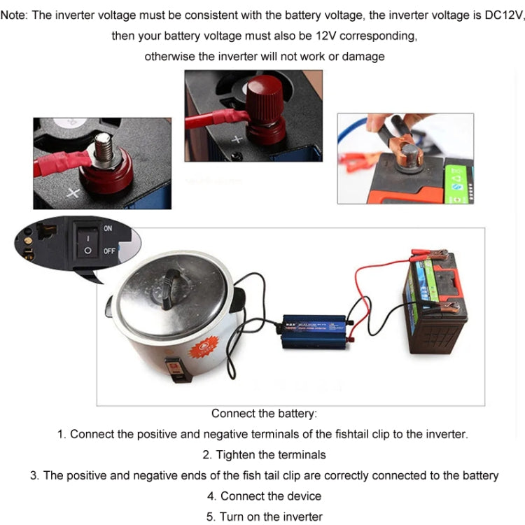500W/12V24V Convert To 220V Dual Voltage Modified Sine Wave Inverter