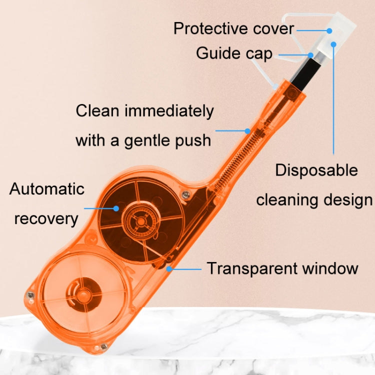 For MPO / MTP Fiber Optic Cleaning Pen Optical Module Ferrule Endface Cleaner(Orange)