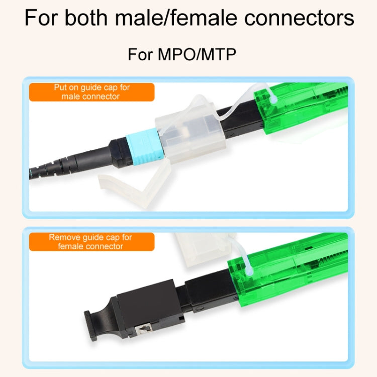 For MPO / MTP Fiber Optic Cleaning Pen Optical Module Ferrule Endface Cleaner(Orange)