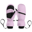 Winter Padded Ski Gloves Outdoor Windproof Warm Sports Gloves, Size: L(Light Purple) - Safety Gloves by PMC TechLife | Online Shopping South Africa | PMC TechLife | Buy Now Pay Later Mobicred