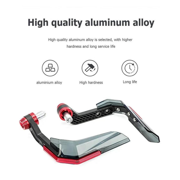 4 In 1 Motorcycle Modification Accessories Horn Windshield Windproof Protective Cover+Handlebar Plastic Throttle Grip Accessories(Red)