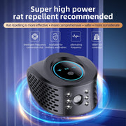 QSQ218 Multifunctional LED Household Indoor High-power Ultrasonic Mouse Repellent EU Plug(Black)