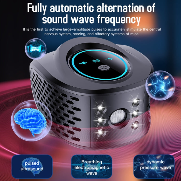 QSQ218 Multifunctional LED Household Indoor High-power Ultrasonic Mouse Repellent US Plug(White)