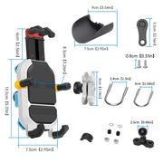 Colorful Motorcycle Shock-absorbing Navigation Mobile Phone Holder(Handlebar Model)