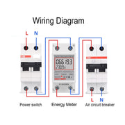 SINOTIMER  DDS6619 80A 230V Din Rail Single Phase Energy Meter Voltage Current Power Meter Without Backlight