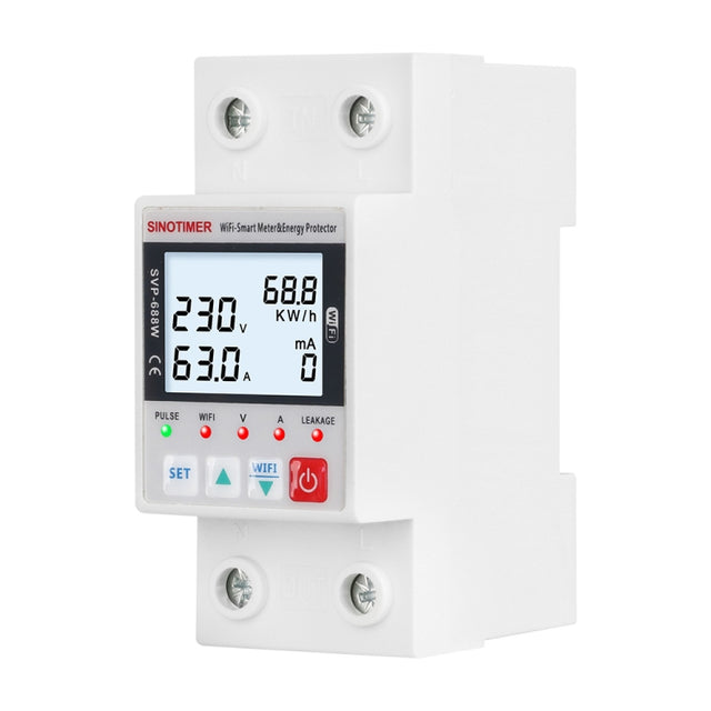 SINOTIMER SVP-688W-L  TUYA APP WiFi Smart Circuit Breaker Over Under Voltage Protector
