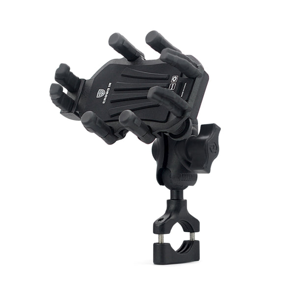 Outdoor Motorcycle Aluminum Alloy Shock-absorbing Mobile Phone Holder(Handlebar Model)