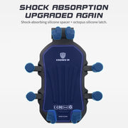 Outdoor Motorcycle Aluminum Alloy Shock-absorbing Mobile Phone Holder(Handlebar Model)