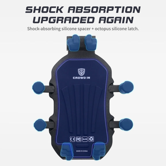 Outdoor Motorcycle Aluminum Alloy Shock-absorbing Mobile Phone Holder(Handlebar Model)