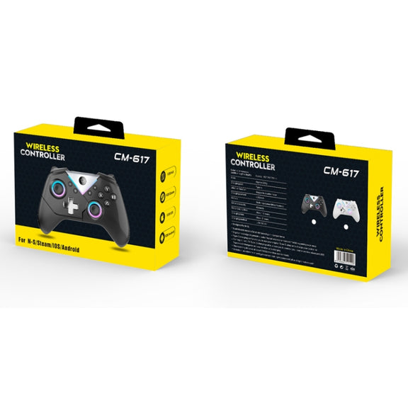 CM-617  Wireless Bluetooth Game Controller for Switch / Android / IOS / PC / Smart TV(Colorful White)