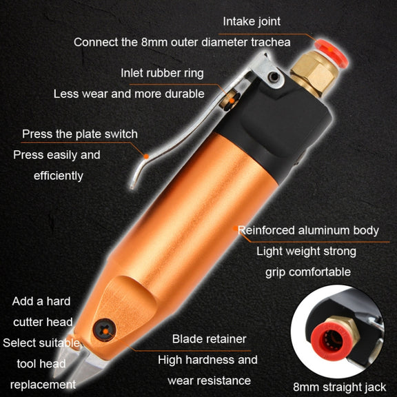 HSD HS-5 Pneumatic Scissors Body Cutting Metal Plastic Model Scissor Tool