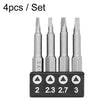 4pcs / Set Triangle Chrome Vanadium Steel Bit Set Appliance Repair Electrical Drill Accessories With Magnetic - Drill & Drill Bits by PMC TechLife | Online Shopping South Africa | PMC TechLife | Buy Now Pay Later Mobicred