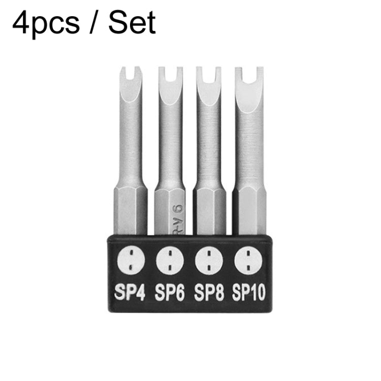 4pcs / Set U-Shaped Chrome Vanadium Steel Bit Set Appliance Repair Electrical Drill Accessories With Magnetic