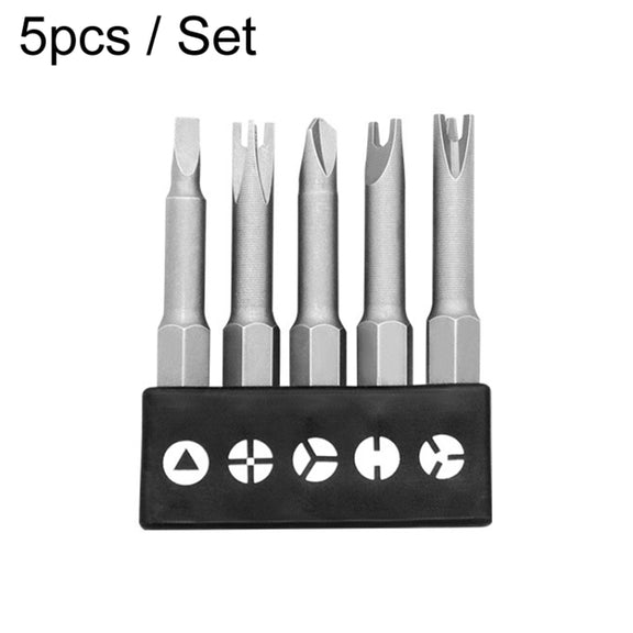 5pcs / Set Profile Bit Chrome Vanadium Steel Bit Set Appliance Repair Electrical Drill Accessories With Magnetic