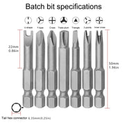 4pcs / Set Triangle Chrome Vanadium Steel Bit Set Appliance Repair Electrical Drill Accessories With Magnetic