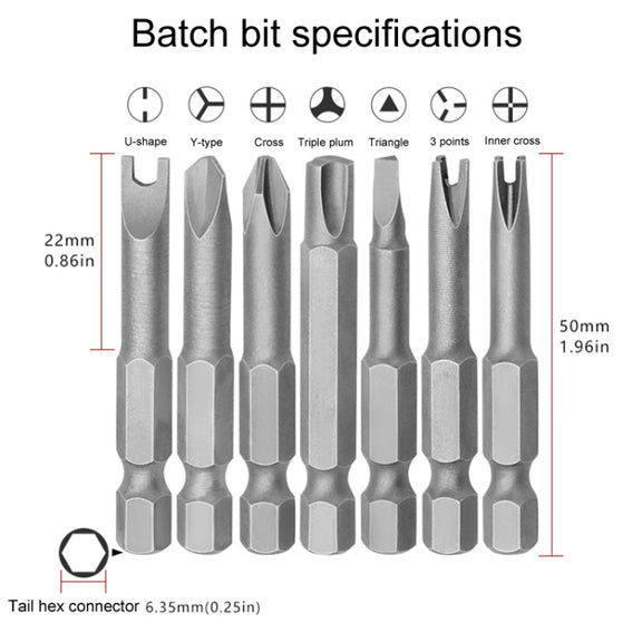 5pcs / Set Profile Bit Chrome Vanadium Steel Bit Set Appliance Repair Electrical Drill Accessories With Magnetic