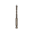 6mm Hexagonal Shank Spiral Flute Cross Alloy Drill Bits Glass Tile Four Edge Drivers - Drill & Drill Bits by PMC TechLife | Online Shopping South Africa | PMC TechLife | Buy Now Pay Later Mobicred