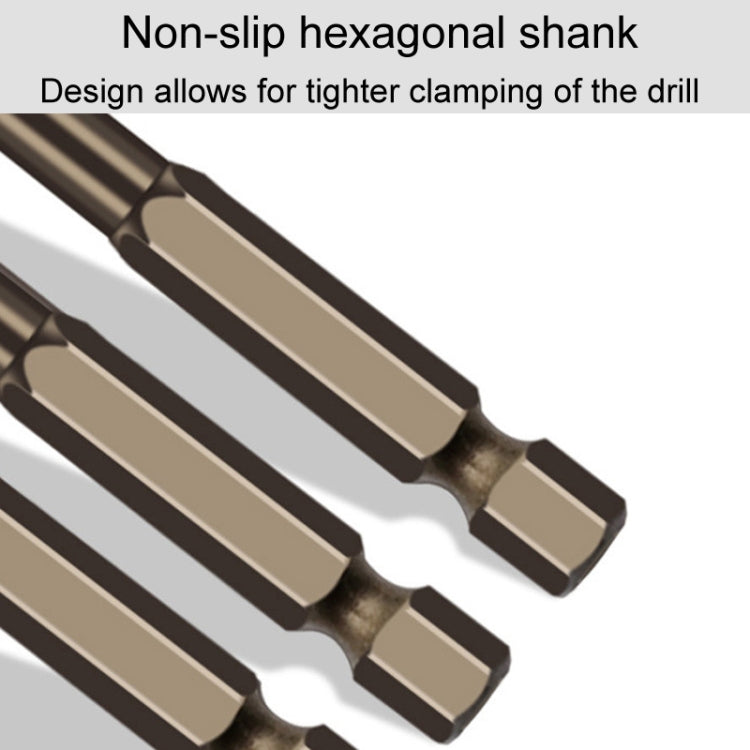 3mm Hexagonal Shank Spiral Flute Cross Alloy Drill Bits Glass Tile Four Edge Drivers
