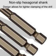 3mm Hexagonal Shank Spiral Flute Cross Alloy Drill Bits Glass Tile Four Edge Drivers