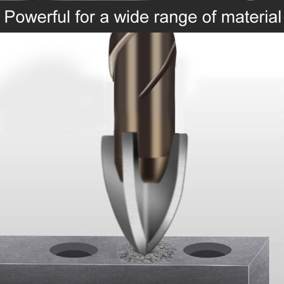 3mm Hexagonal Shank Spiral Flute Cross Alloy Drill Bits Glass Tile Four Edge Drivers