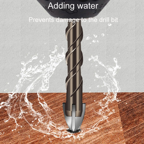 3mm Hexagonal Shank Spiral Flute Cross Alloy Drill Bits Glass Tile Four Edge Drivers