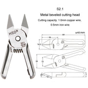 HSD S2.1 Pneumatic Scissor Blade Cutting Metal Plastic Model Shears Tool